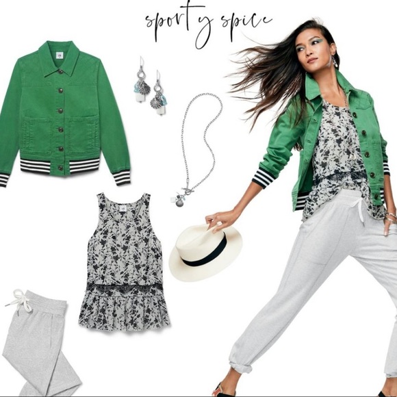 NWT | CAbi 5852  Mod Bomber Jacket  with LOVE Tee or Happy Top - Picture 4 of 5